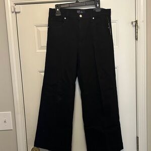 GAP Black Wide Leg Cropped Jeans